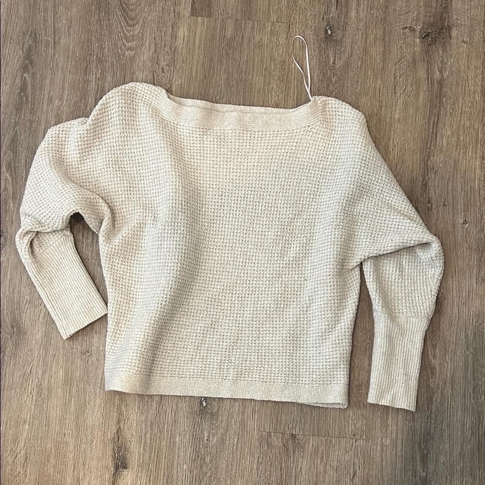 Maurices Off-the-Shoulder Beige Sweater